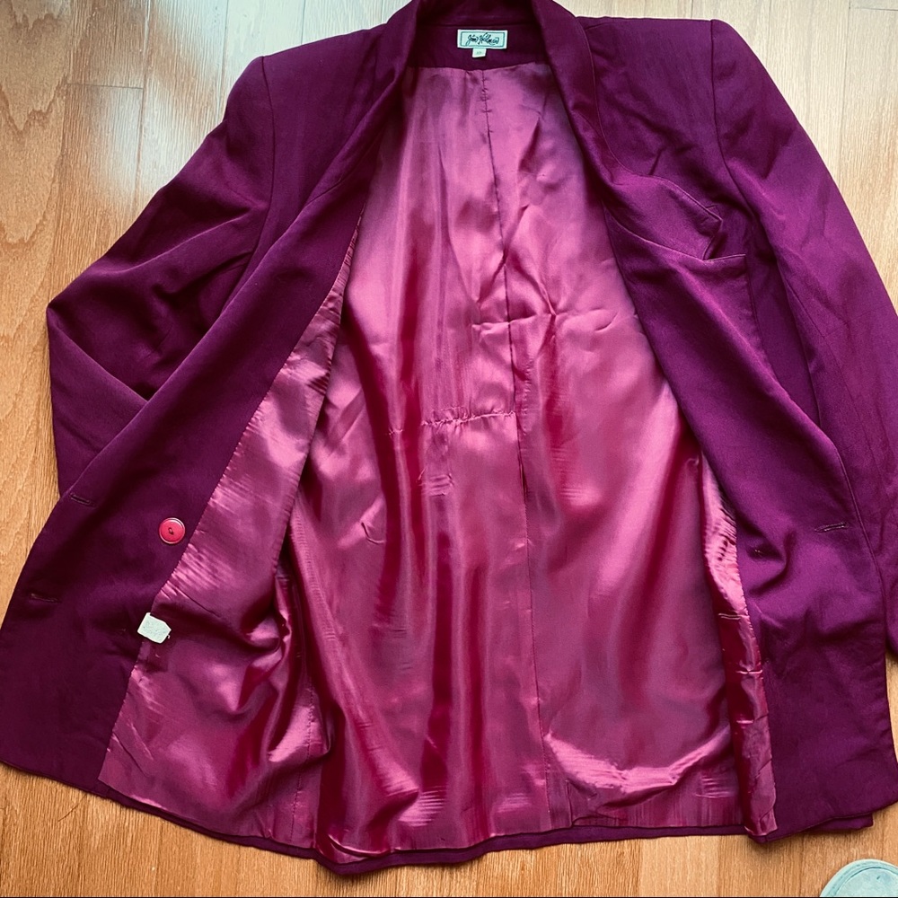 Maroon wool suit by Jim Heilman - Picture 4 of 7
